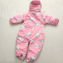 Load image into Gallery viewer, Vintage Bear Pattern Hooded Snowsuit 18 months
