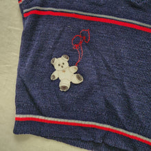 Load image into Gallery viewer, Vintage Navy Bear Knit Vest 3t/4t
