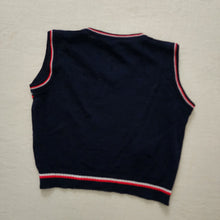 Load image into Gallery viewer, Vintage Navy Bear Knit Vest 3t/4t
