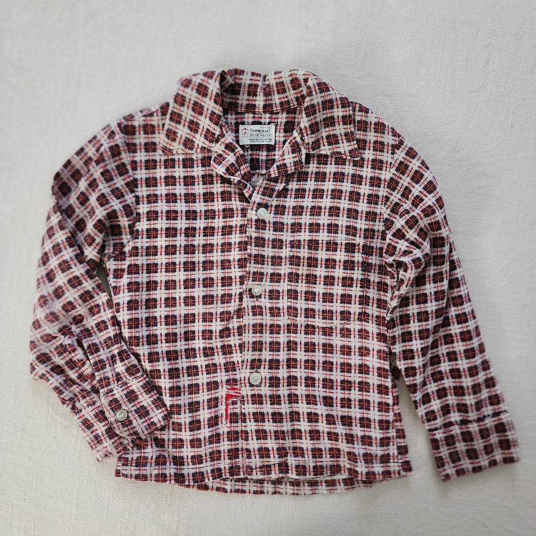 Vintage Plaid Buttondown Shirt 4t *flaw