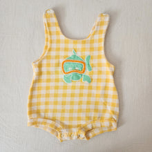 Load image into Gallery viewer, Vintage Gingham Fish Romper 12-18 months
