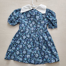 Load image into Gallery viewer, Vintage Blue Floral Dress 4t/5t/6
