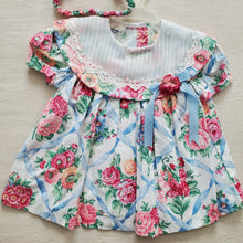 Load image into Gallery viewer, Vintage Floral Dress/Bloomers + Headband 12 months
