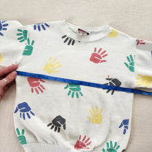 Load image into Gallery viewer, Vintage Handprint Slouchy Crewneck 2t/3t
