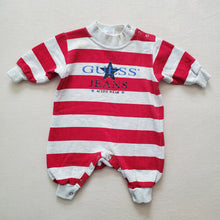 Load image into Gallery viewer, Vintage Guess Striped Slouchy Bodysuit 3 months

