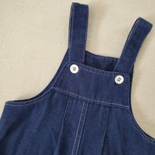 Load image into Gallery viewer, Vintage Midnight Chambray Bubble Romper 12 months
