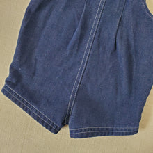 Load image into Gallery viewer, Vintage Midnight Chambray Bubble Romper 12 months
