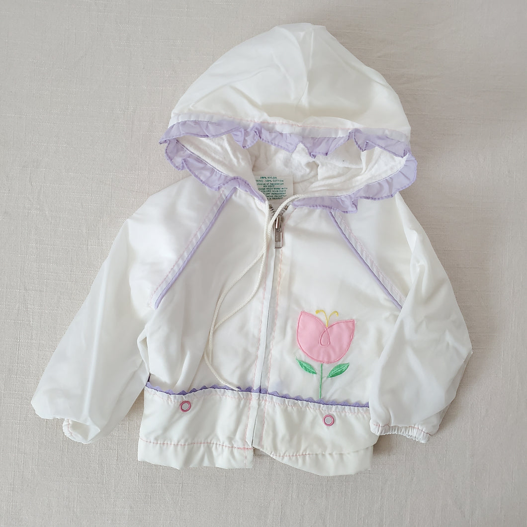 Vintage Flower Hooded Jacket 24 months