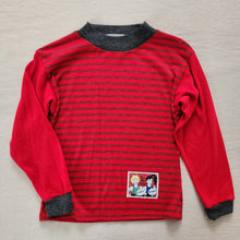 Load image into Gallery viewer, Vintage Red Striped Long Sleeve Shirt kids 7/8
