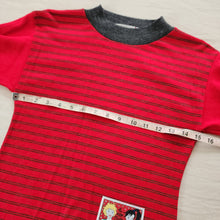 Load image into Gallery viewer, Vintage Red Striped Long Sleeve Shirt kids 7/8
