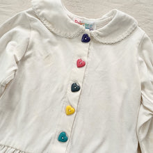 Load image into Gallery viewer, Vintage Heart Button Long Sleeve Top 3t
