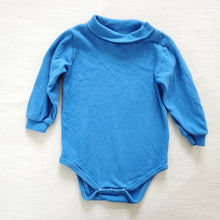 Load image into Gallery viewer, Vintage Blue Turtleneck Romper 18 months
