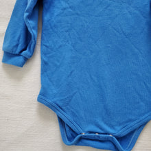 Load image into Gallery viewer, Vintage Blue Turtleneck Romper 18 months
