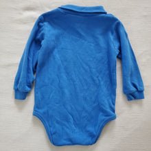 Load image into Gallery viewer, Vintage Blue Turtleneck Romper 18 months
