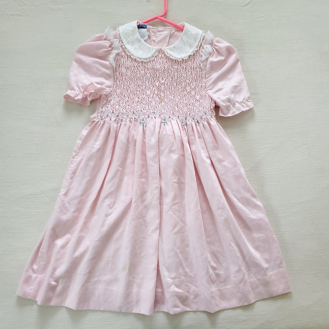 Vintage Polly Flinders Smocked Dress kids 7