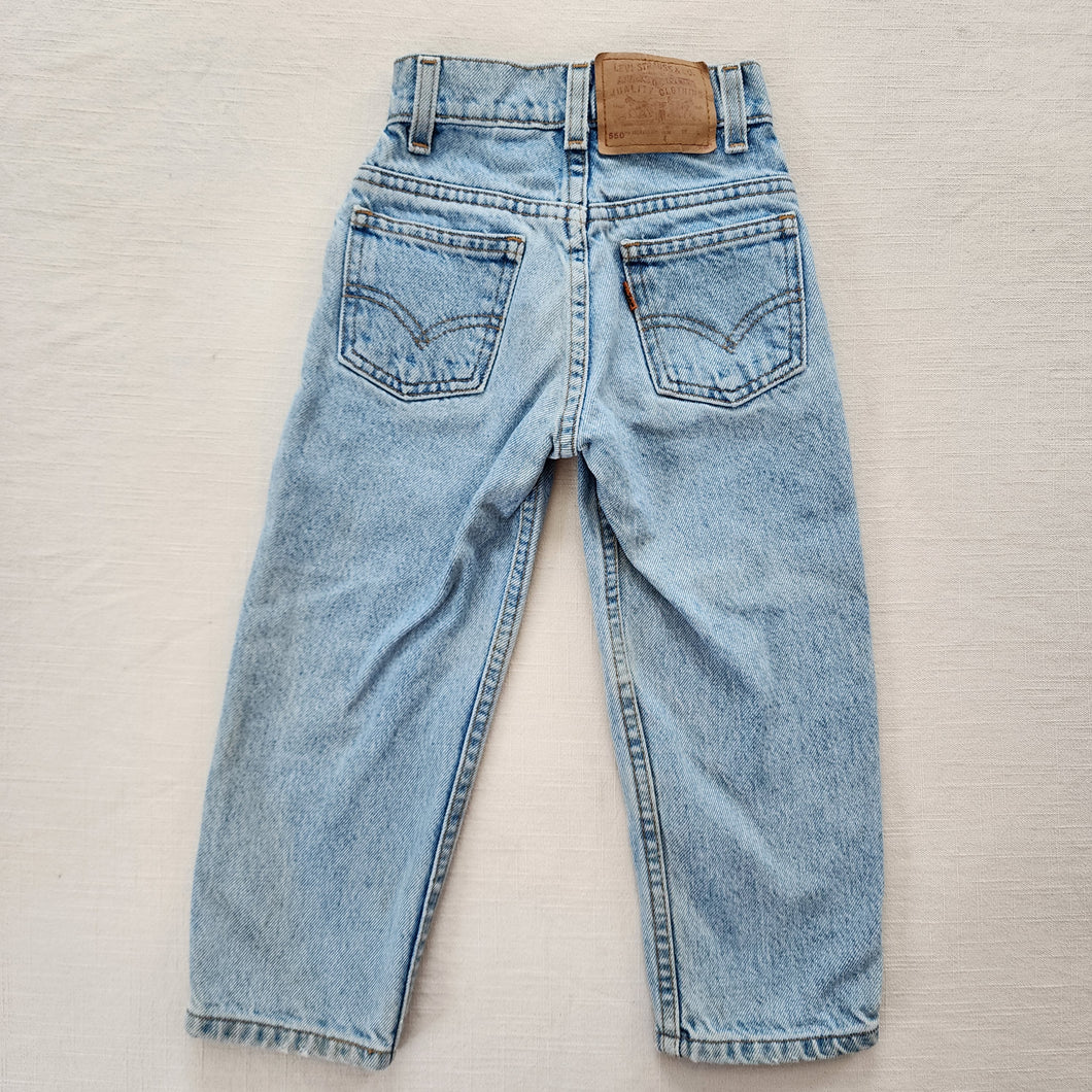 Vintage Levi's 550 Fit Light Wash Jeans Orange Tab 4t SLIM