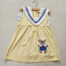 Load image into Gallery viewer, Vintage Sailor Bear Yellow Dress 4t
