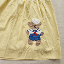 Load image into Gallery viewer, Vintage Sailor Bear Yellow Dress 4t
