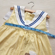 Load image into Gallery viewer, Vintage Sailor Bear Yellow Dress 4t
