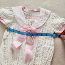 Load image into Gallery viewer, Vintage Nautical Pink Romper 9-12 months
