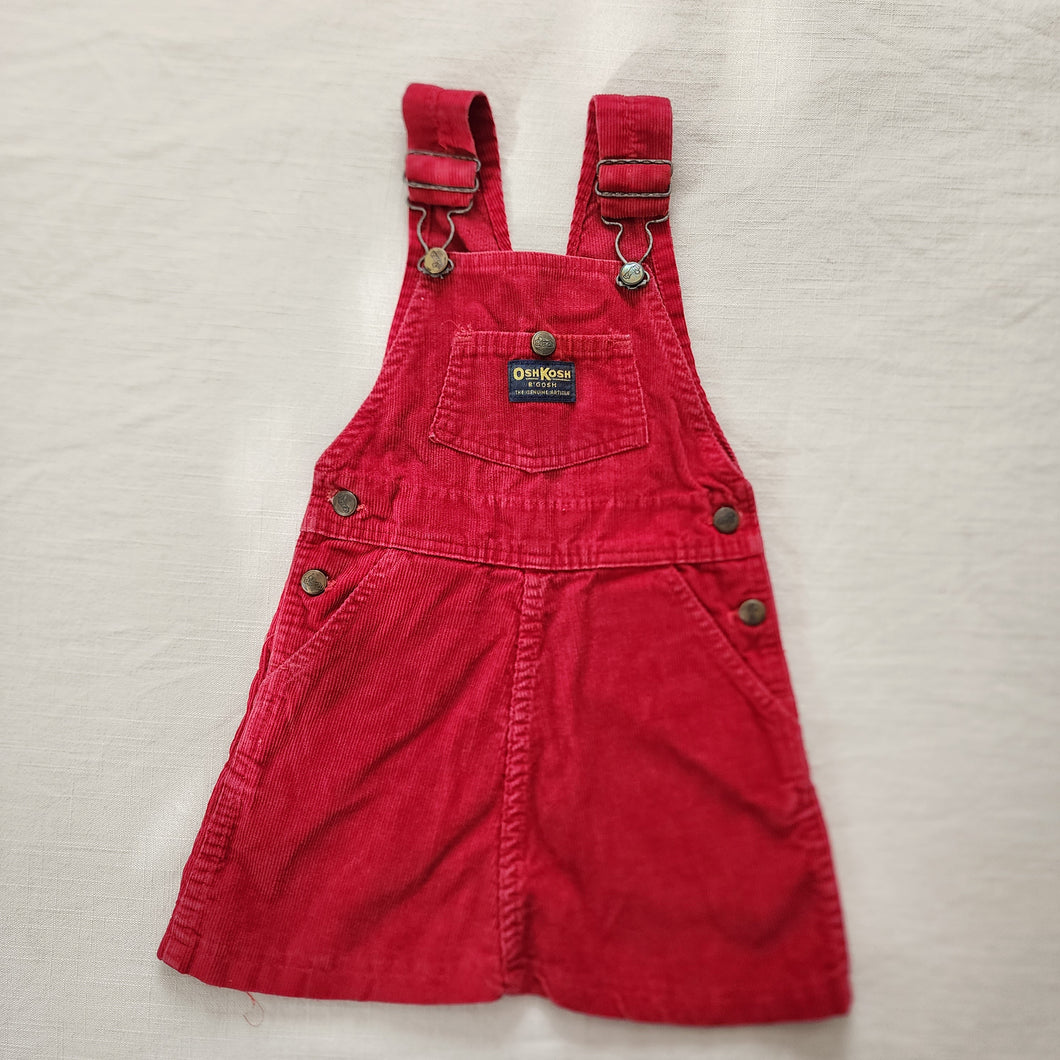 Vintage 70s Oshkosh Red Skirtall 4t/5t
