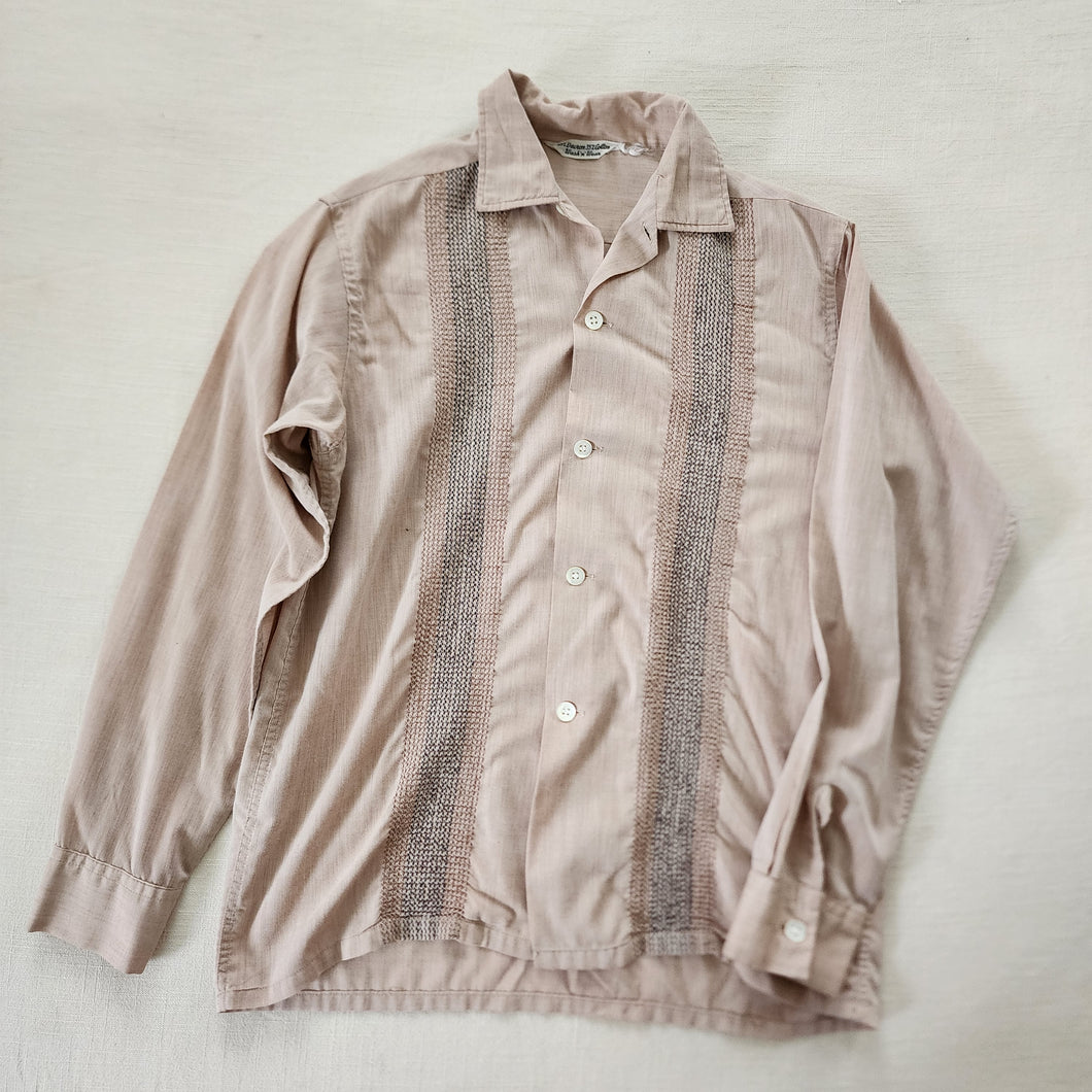 Vintage 60s Buttondown Neutral Shirt kids 12