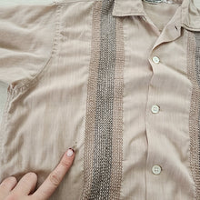 Load image into Gallery viewer, Vintage 60s Buttondown Neutral Shirt kids 12
