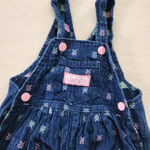 Load image into Gallery viewer, Vintage Liberty Bow Bubble Overalls 12 months
