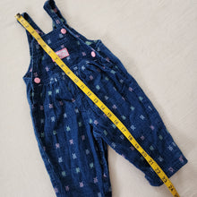 Load image into Gallery viewer, Vintage Liberty Bow Bubble Overalls 12 months
