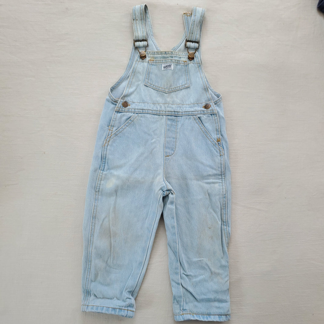 Vintage Guess Light Wash Overalls 2t