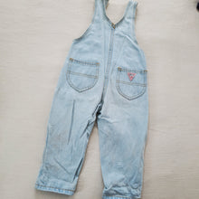 Load image into Gallery viewer, Vintage Guess Light Wash Overalls 2t
