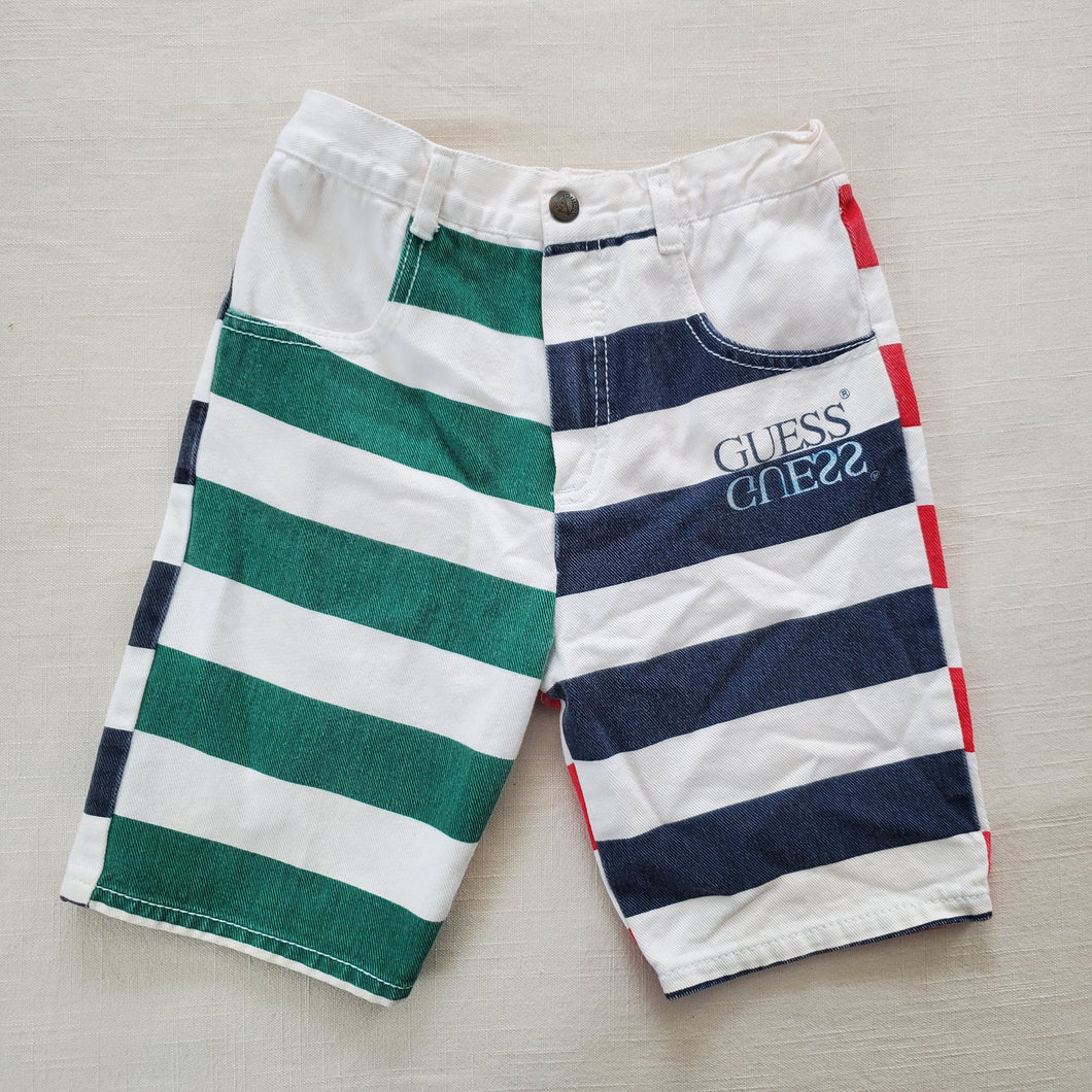 Vintage Guess Striped Jean Shorts kids 7