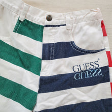 Load image into Gallery viewer, Vintage Guess Striped Jean Shorts kids 7
