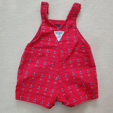 Load image into Gallery viewer, Vintage Oshkosh Nautical Red Shortalls 18 months
