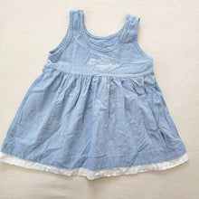 Load image into Gallery viewer, Vintage Chambray Flower Embroidered Dress 3t/4t
