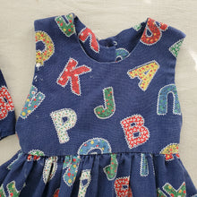 Load image into Gallery viewer, Vintage Alphabet Dress/Bloomers 4t/5t
