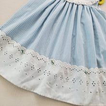 Load image into Gallery viewer, Vintage Blue Striped Dress 4t
