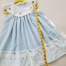 Load image into Gallery viewer, Vintage Blue Striped Dress 4t
