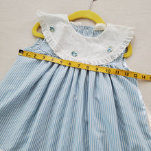 Load image into Gallery viewer, Vintage Blue Striped Dress 4t
