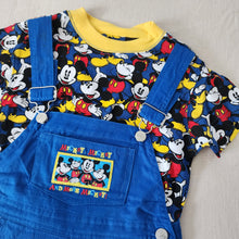 Load image into Gallery viewer, Vintage Mickey Mouse Shortalls/Shirt Set 3t/4t
