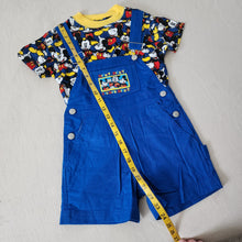 Load image into Gallery viewer, Vintage Mickey Mouse Shortalls/Shirt Set 3t/4t
