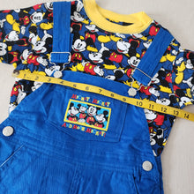 Load image into Gallery viewer, Vintage Mickey Mouse Shortalls/Shirt Set 3t/4t
