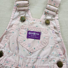 Load image into Gallery viewer, Vintage Oshkosh Floral Pink Shortalls 6-9 months
