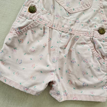 Load image into Gallery viewer, Vintage Oshkosh Floral Pink Shortalls 6-9 months
