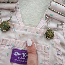 Load image into Gallery viewer, Vintage Oshkosh Floral Pink Shortalls 6-9 months
