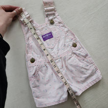 Load image into Gallery viewer, Vintage Oshkosh Floral Pink Shortalls 6-9 months
