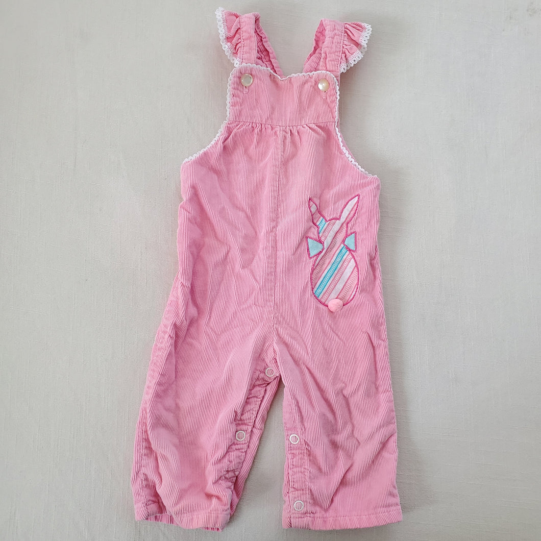 Vintage Bunny Pink Overalls 6 months