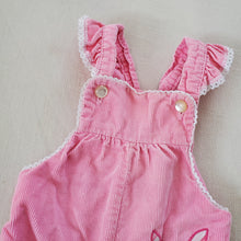 Load image into Gallery viewer, Vintage Bunny Pink Overalls 6 months
