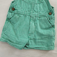 Load image into Gallery viewer, Vintage 80s Oshkosh Green Engineer Striped Shortalls 3t/4t
