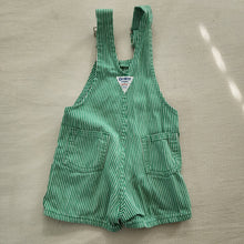 Load image into Gallery viewer, Vintage 80s Oshkosh Green Engineer Striped Shortalls 3t/4t
